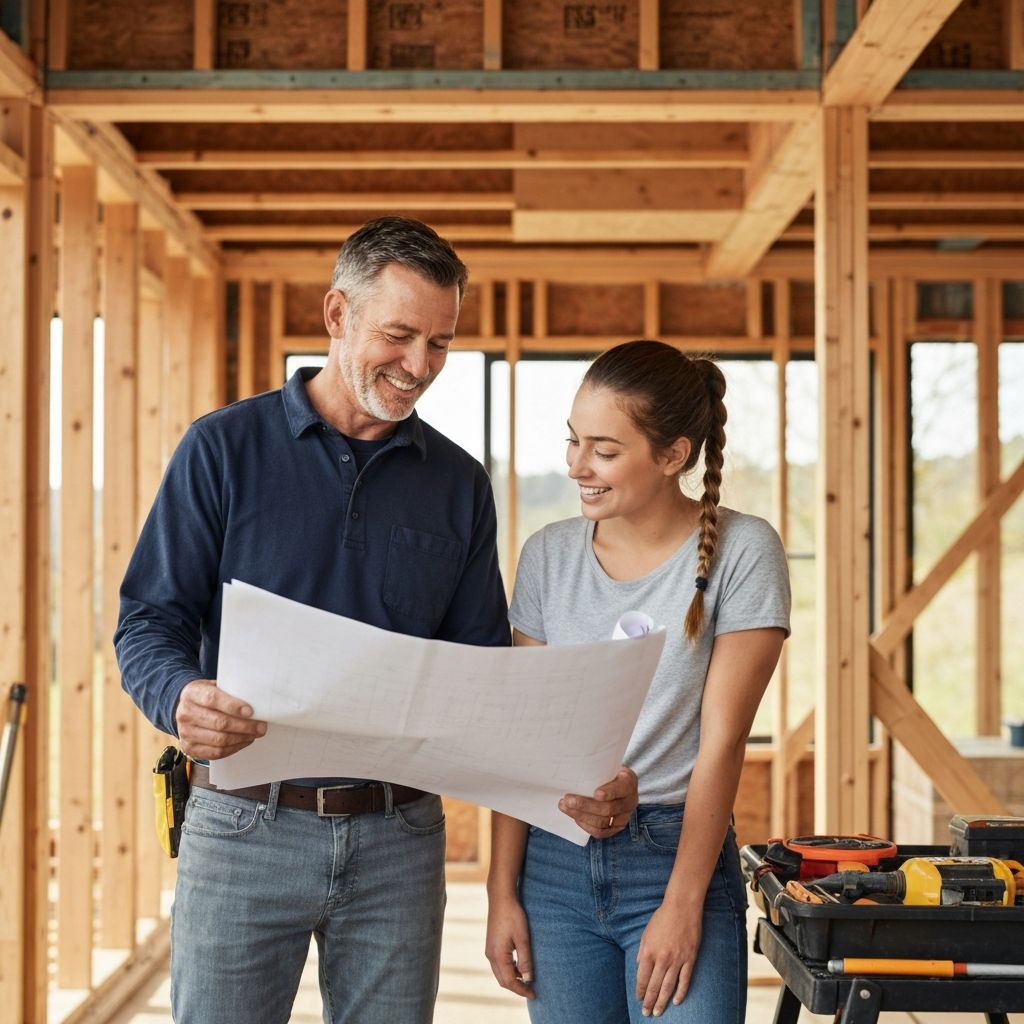 Ocean Remodel team reviewing project plans with homeowners
